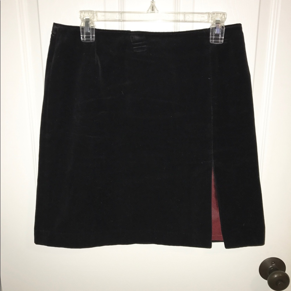 Velvet, satin lined skirt